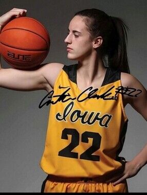 NEW! CAITLIN CLARK ULTRA GLOSSY 8.5x11 IOWA HAWKEYES w/BORDER NCAA SPORTS POSTER